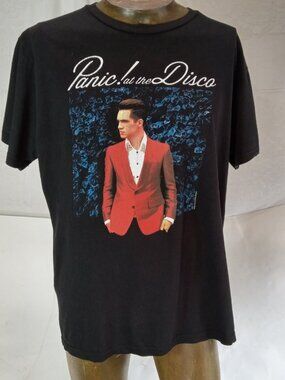 Panic! At The Disco Black Size Large Festival T-Shirt Brendon Urie Panic